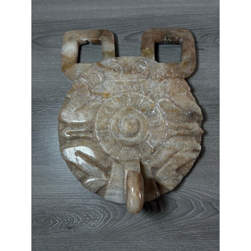 Vintage Hand-Carved Onyx Stone Turtle Figurine Tribal Aztec Mayan 9.8 lb 11”